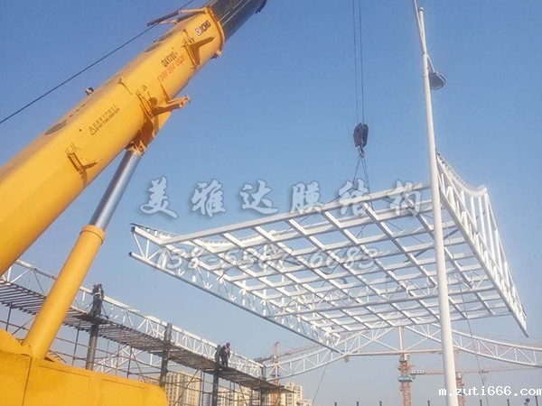 江苏洪泽中学门球场膜结构ky体育官网app下载 (2)